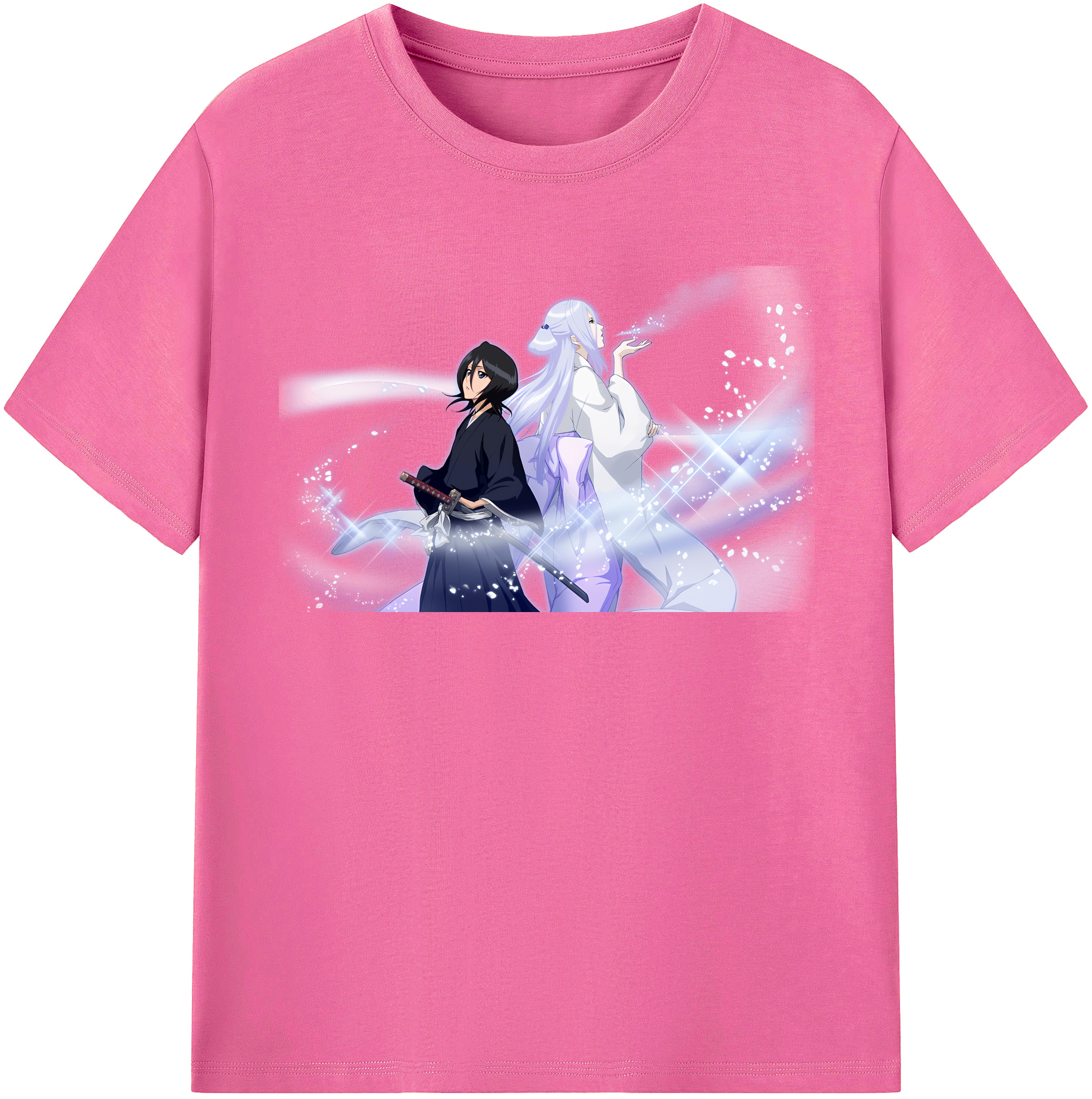 （画像用） ブリーチ 朽木ルキア BLEACH Kuchiki Rukia レディースカジュアルプリントTシャツ（綿100％）